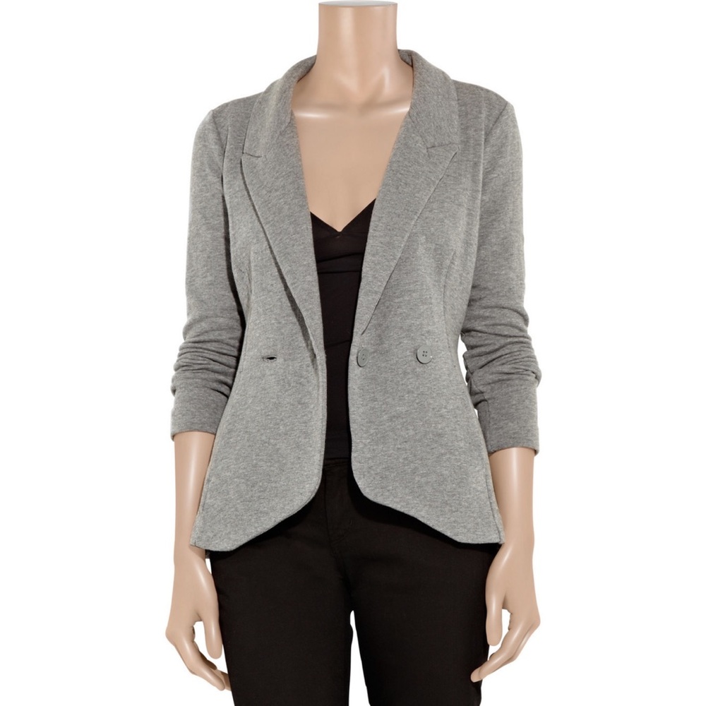 T by Alexander Wang Gray Jersey Blazer